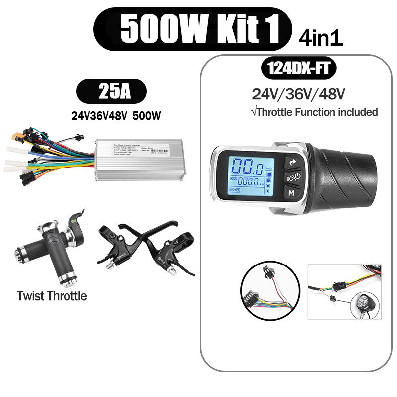 Kunray S6-61 S9-61 24-48V 250/350/500W BLDC Controller Kit with LCD Display Ebike Accessories