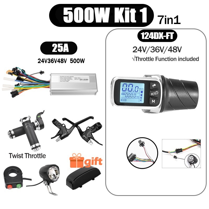Kunray S6-61 S9-61 24-48V 250/350/500W BLDC Controller Kit with LCD Display Ebike Accessories