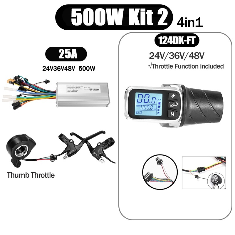 Kunray S6-61 S9-61 24-48V 250/350/500W BLDC Controller Kit with LCD Display Ebike Accessories