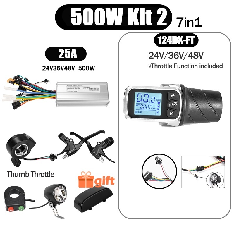 Kunray S6-61 S9-61 24-48V 250/350/500W BLDC Controller Kit with LCD Display Ebike Accessories