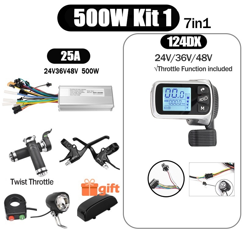Kunray S6-61 S9-61 24-48V 250/350/500W BLDC Controller Kit with LCD Display Ebike Accessories