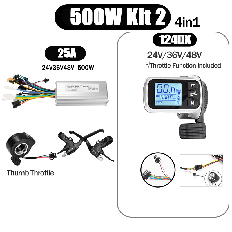 Kunray S6-61 S9-61 24-48V 250/350/500W BLDC Controller Kit with LCD Display Ebike Accessories