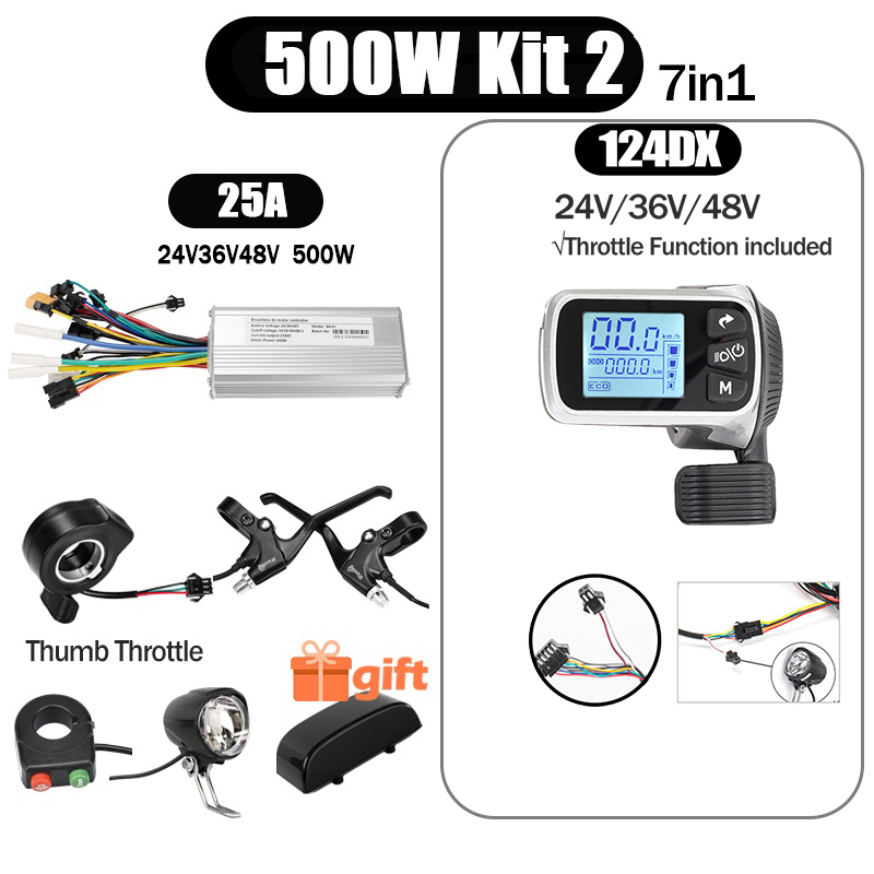 Kunray S6-61 S9-61 24-48V 250/350/500W BLDC Controller Kit with LCD Display Ebike Accessories