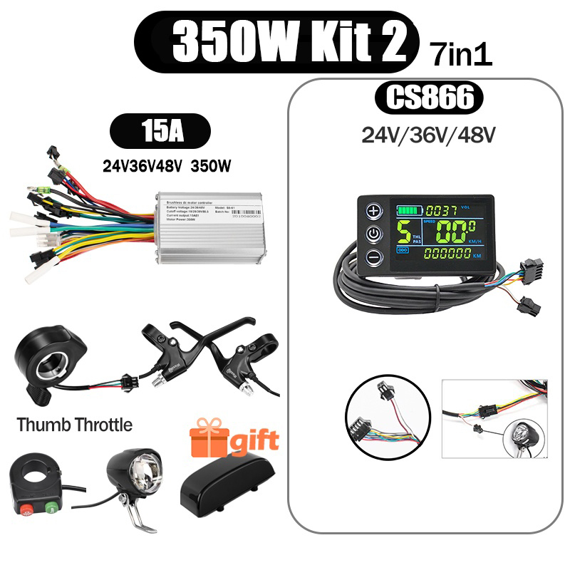 Kunray S6-61 S9-61 24-48V 250/350/500W BLDC Controller Kit with LCD Display Ebike Accessories
