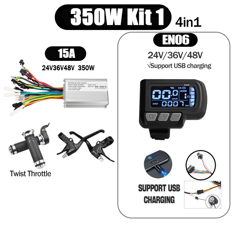 Kunray S6-61 S9-61 24-48V 250/350/500W BLDC Controller Kit with LCD Display Ebike Accessories