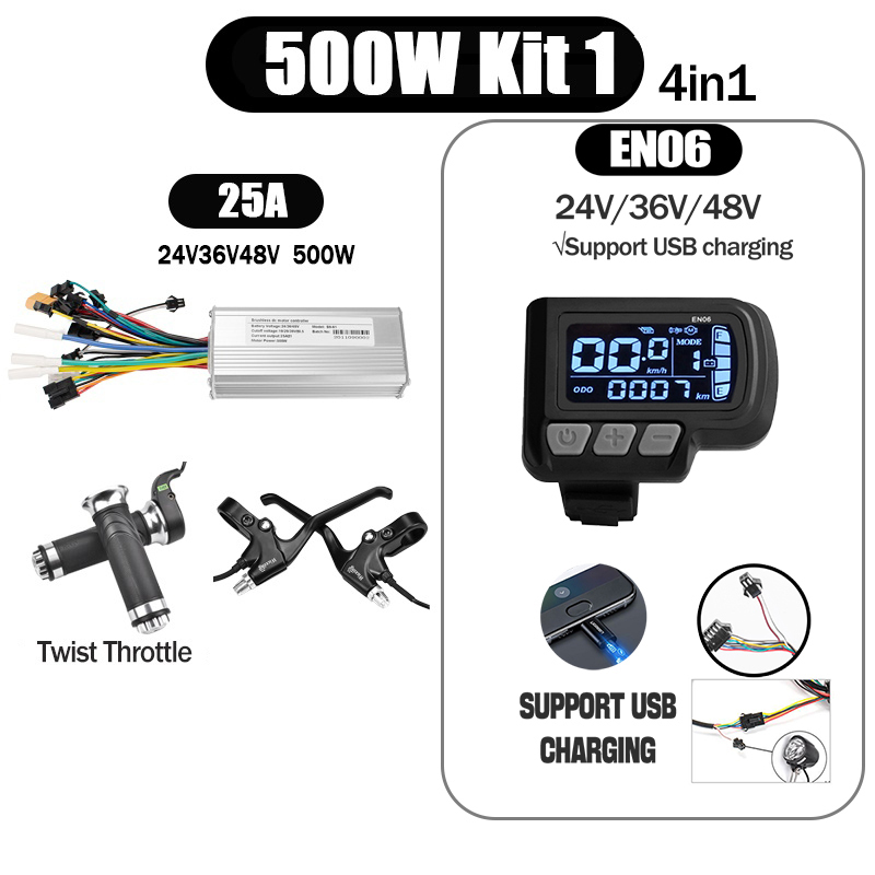 Kunray S6-61 S9-61 24-48V 250/350/500W BLDC Controller Kit with LCD Display Ebike Accessories