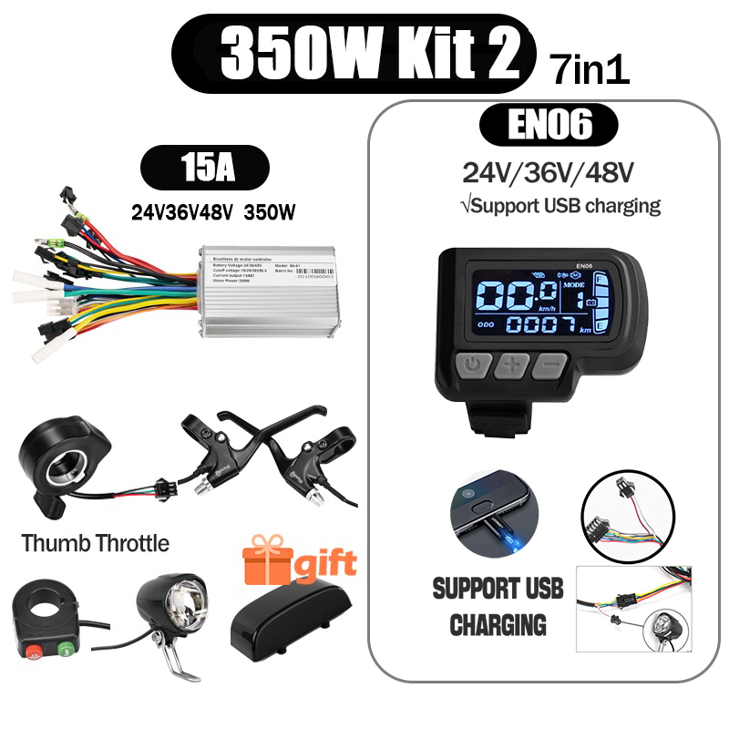 Kunray S6-61 S9-61 24-48V 250/350/500W BLDC Controller Kit with LCD Display Ebike Accessories