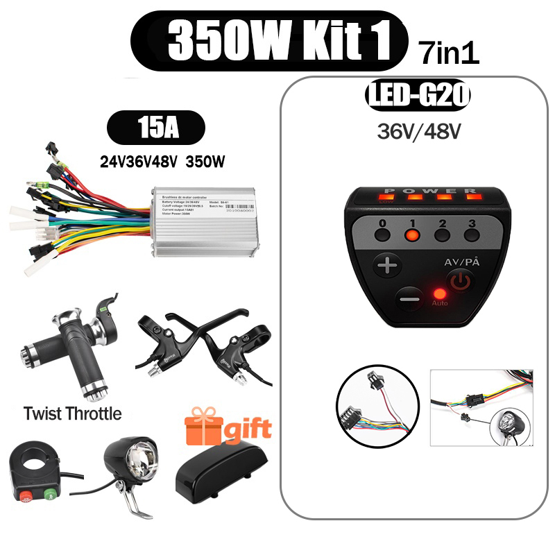 Kunray S6-61 S9-61 24-48V 250/350/500W BLDC Controller Kit with LCD Display Ebike Accessories