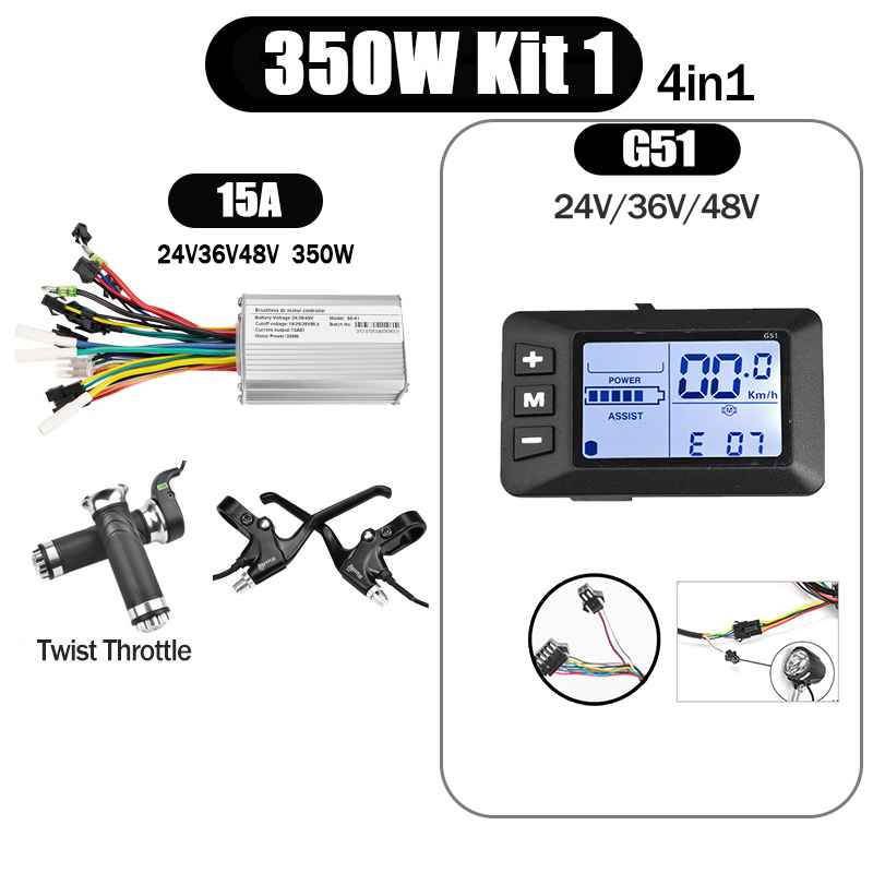 Kunray S6-61 S9-61 24-48V 250/350/500W BLDC Controller Kit with LCD Display Ebike Accessories