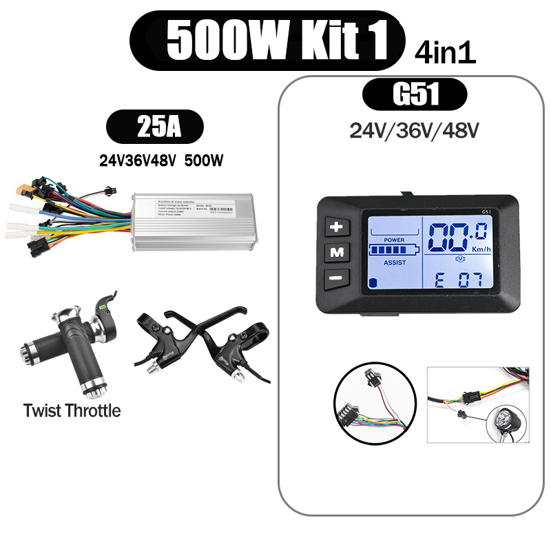 Kunray S6-61 S9-61 24-48V 250/350/500W BLDC Controller Kit with LCD Display Ebike Accessories