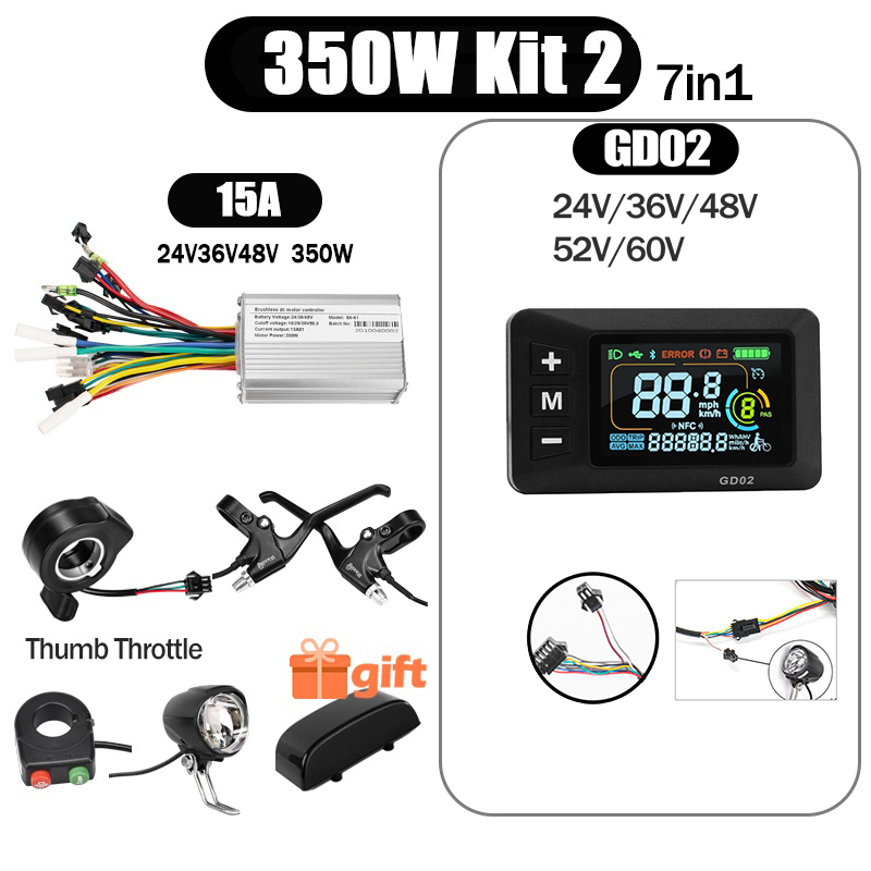Kunray S6-61 S9-61 24-48V 250/350/500W BLDC Controller Kit with LCD Display Ebike Accessories