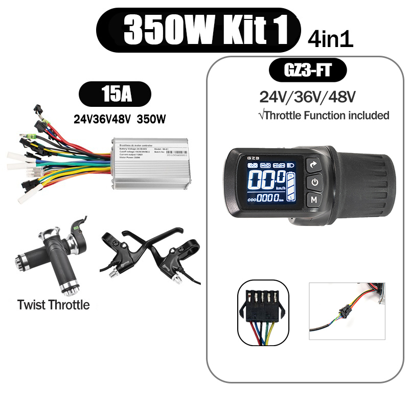 Kunray S6-61 S9-61 24-48V 250/350/500W BLDC Controller Kit with LCD Display Ebike Accessories