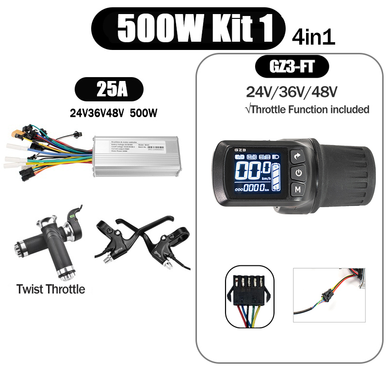 Kunray S6-61 S9-61 24-48V 250/350/500W BLDC Controller Kit with LCD Display Ebike Accessories