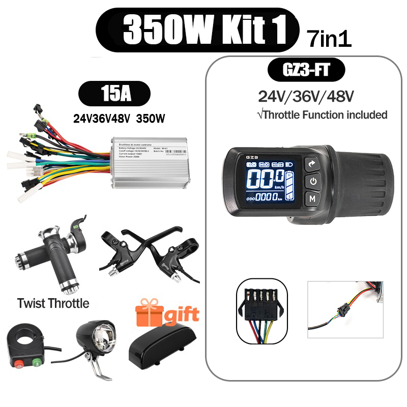 Kunray S6-61 S9-61 24-48V 250/350/500W BLDC Controller Kit with LCD Display Ebike Accessories