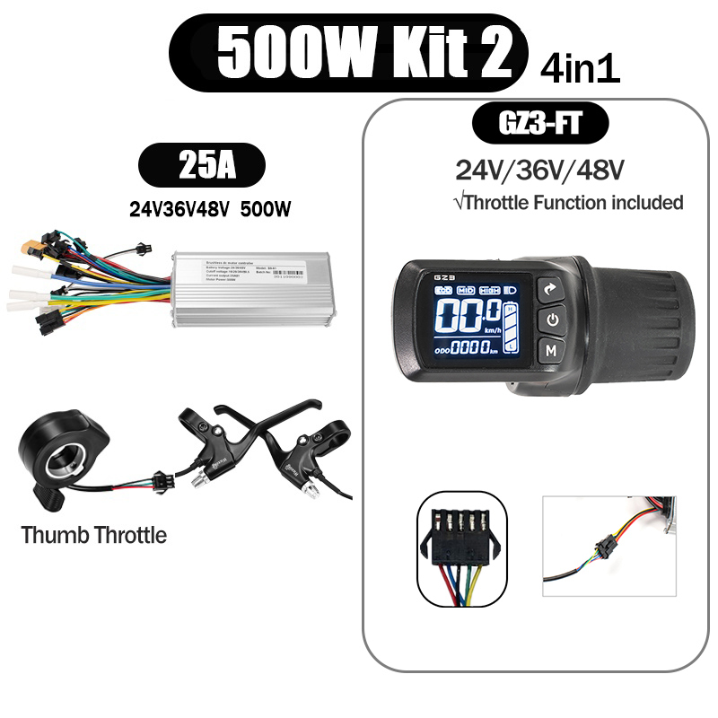 Kunray S6-61 S9-61 24-48V 250/350/500W BLDC Controller Kit with LCD Display Ebike Accessories