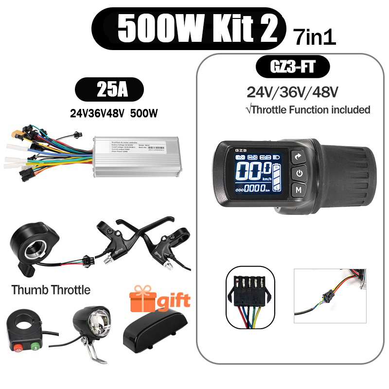 Kunray S6-61 S9-61 24-48V 250/350/500W BLDC Controller Kit with LCD Display Ebike Accessories