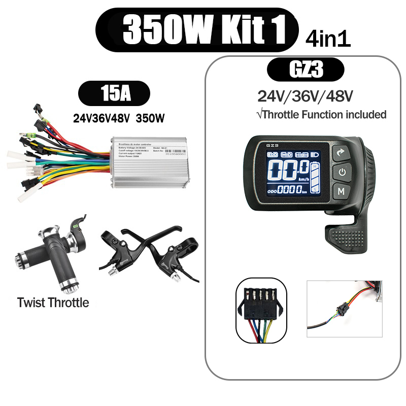 Kunray S6-61 S9-61 24-48V 250/350/500W BLDC Controller Kit with LCD Display Ebike Accessories