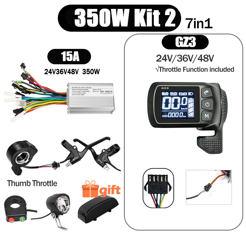 Kunray S6-61 S9-61 24-48V 250/350/500W BLDC Controller Kit with LCD Display Ebike Accessories
