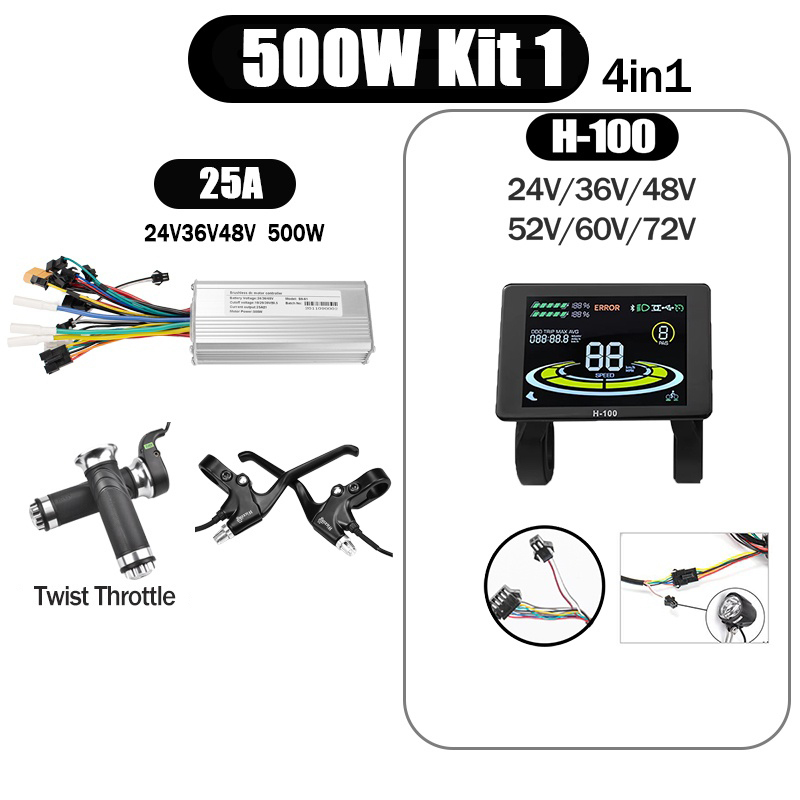 Kunray S6-61 S9-61 24-48V 250/350/500W BLDC Controller Kit with LCD Display Ebike Accessories