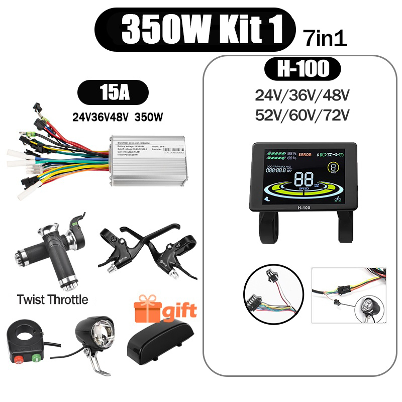 Kunray S6-61 S9-61 24-48V 250/350/500W BLDC Controller Kit with LCD Display Ebike Accessories