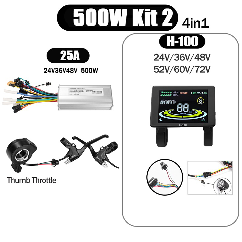 Kunray S6-61 S9-61 24-48V 250/350/500W BLDC Controller Kit with LCD Display Ebike Accessories