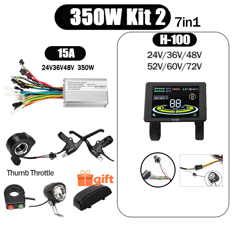 Kunray S6-61 S9-61 24-48V 250/350/500W BLDC Controller Kit with LCD Display Ebike Accessories