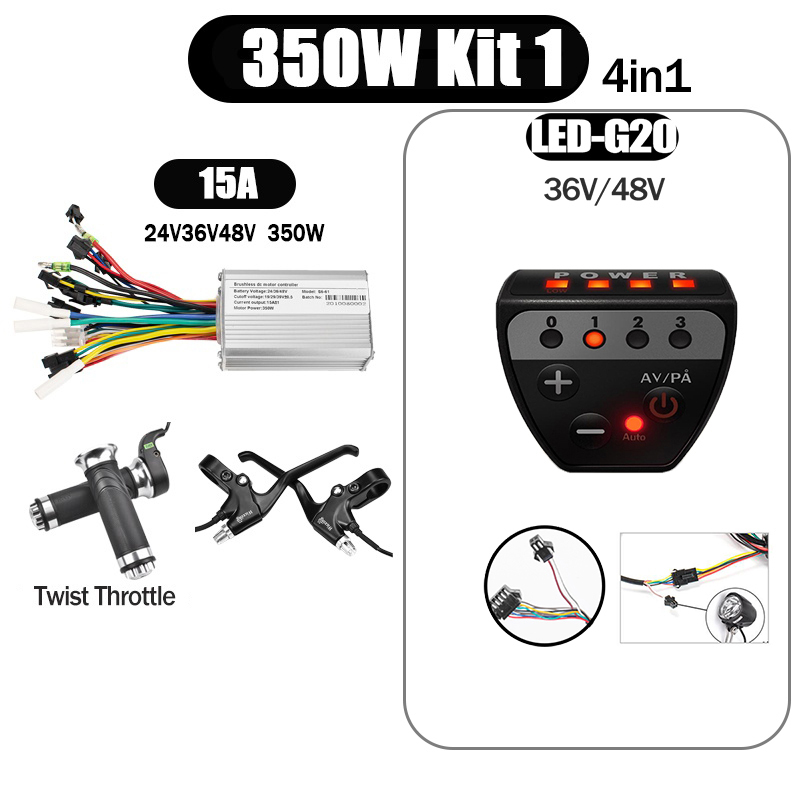 Kunray S6-61 S9-61 24-48V 250/350/500W BLDC Controller Kit with LCD Display Ebike Accessories