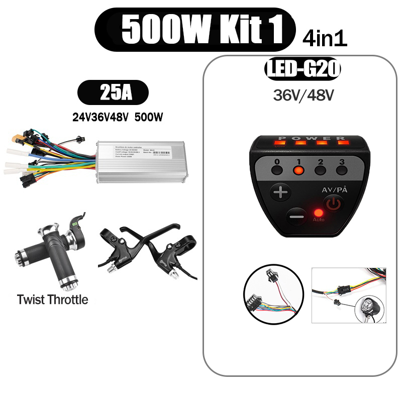 Kunray S6-61 S9-61 24-48V 250/350/500W BLDC Controller Kit with LCD Display Ebike Accessories
