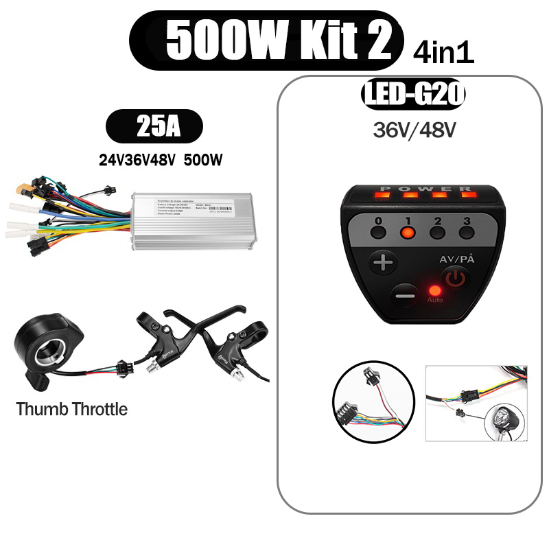 Kunray S6-61 S9-61 24-48V 250/350/500W BLDC Controller Kit with LCD Display Ebike Accessories