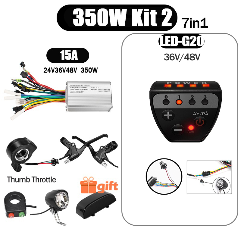 Kunray S6-61 S9-61 24-48V 250/350/500W BLDC Controller Kit with LCD Display Ebike Accessories