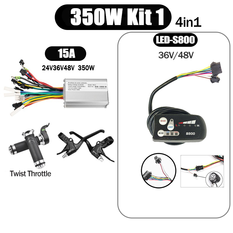 Kunray S6-61 S9-61 24-48V 250/350/500W BLDC Controller Kit with LCD Display Ebike Accessories