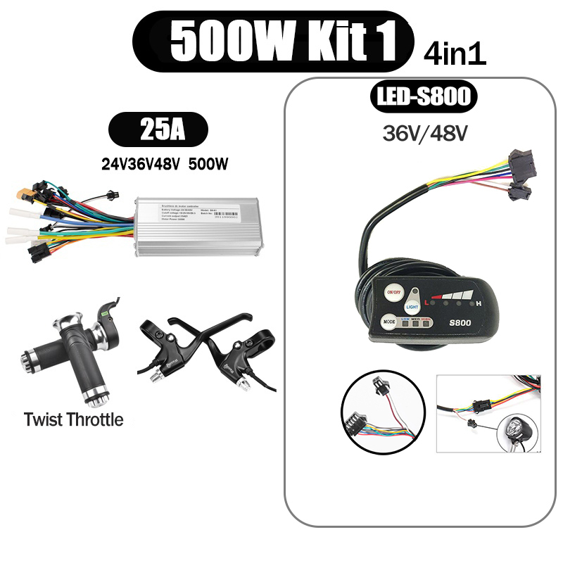 Kunray S6-61 S9-61 24-48V 250/350/500W BLDC Controller Kit with LCD Display Ebike Accessories
