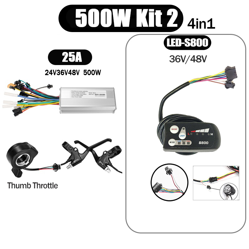 Kunray S6-61 S9-61 24-48V 250/350/500W BLDC Controller Kit with LCD Display Ebike Accessories
