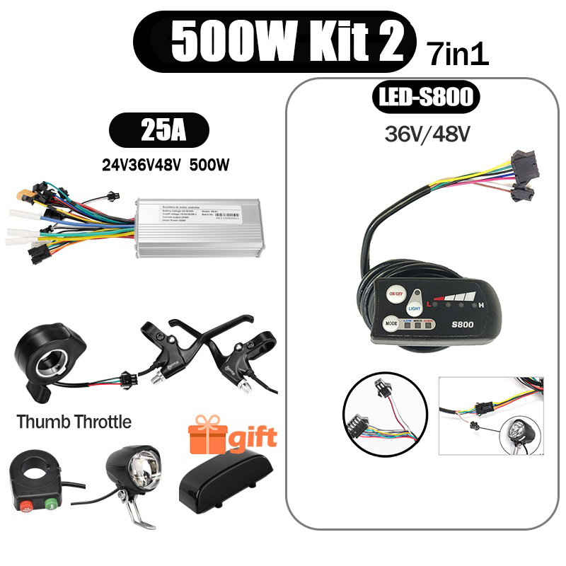 Kunray S6-61 S9-61 24-48V 250/350/500W BLDC Controller Kit with LCD Display Ebike Accessories