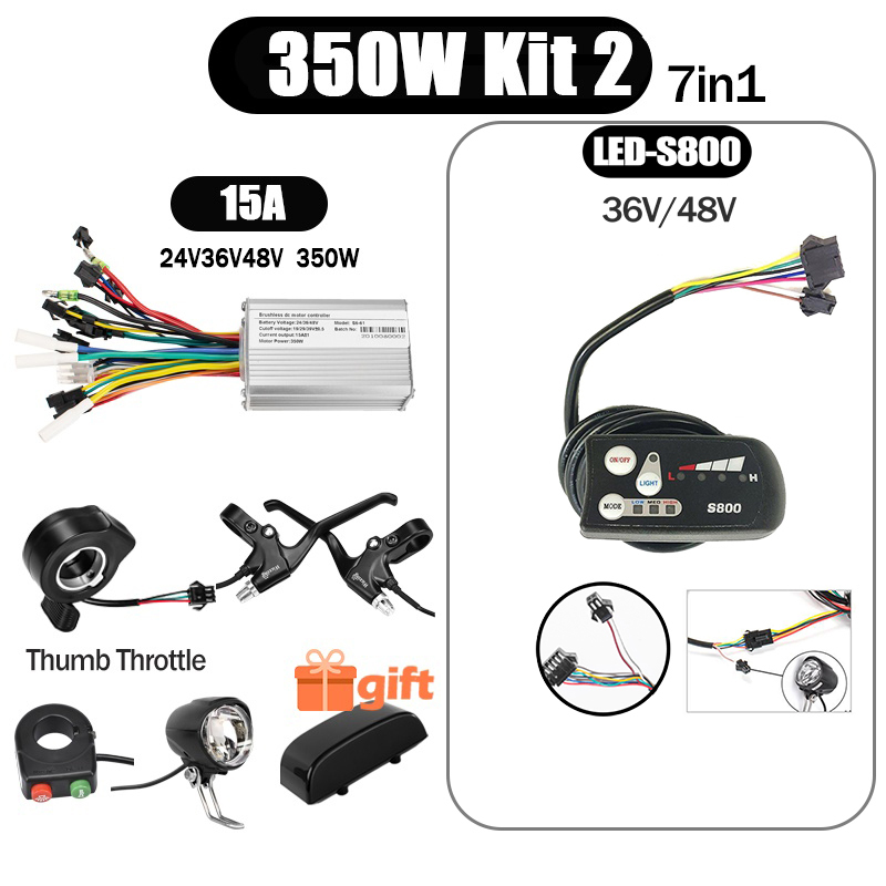 Kunray S6-61 S9-61 24-48V 250/350/500W BLDC Controller Kit with LCD Display Ebike Accessories