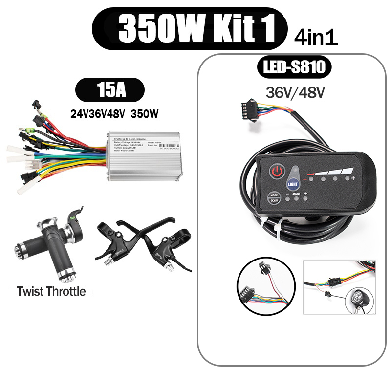 Kunray S6-61 S9-61 24-48V 250/350/500W BLDC Controller Kit with LCD Display Ebike Accessories
