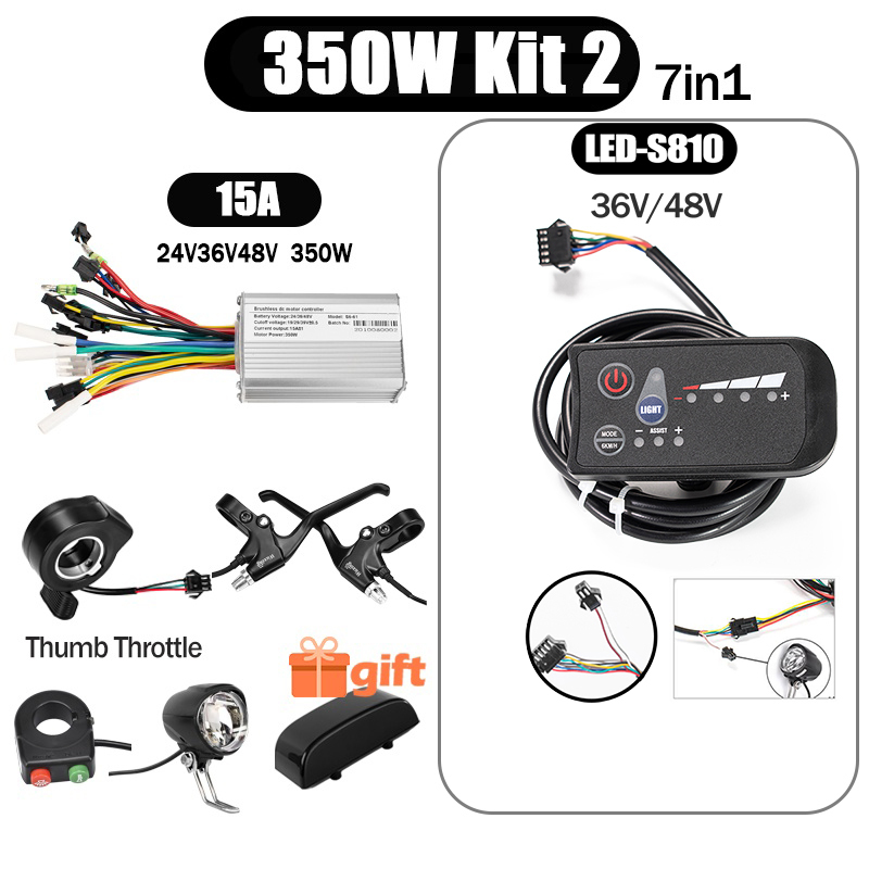 Kunray S6-61 S9-61 24-48V 250/350/500W BLDC Controller Kit with LCD Display Ebike Accessories