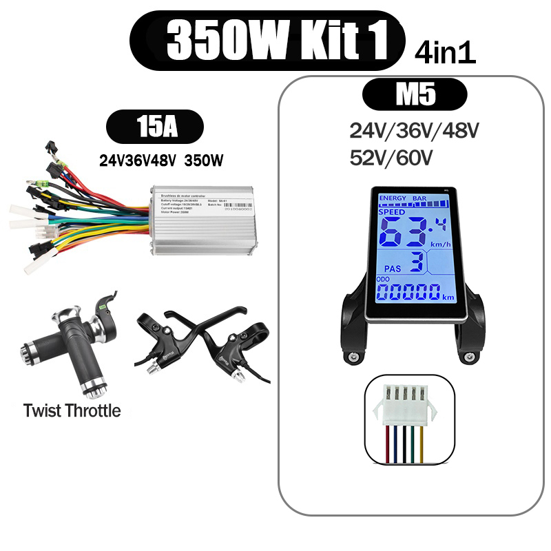 Kunray S6-61 S9-61 24-48V 250/350/500W BLDC Controller Kit with LCD Display Ebike Accessories