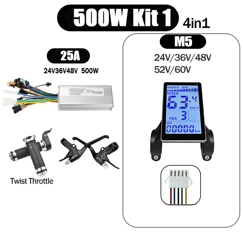 Kunray S6-61 S9-61 24-48V 250/350/500W BLDC Controller Kit with LCD Display Ebike Accessories