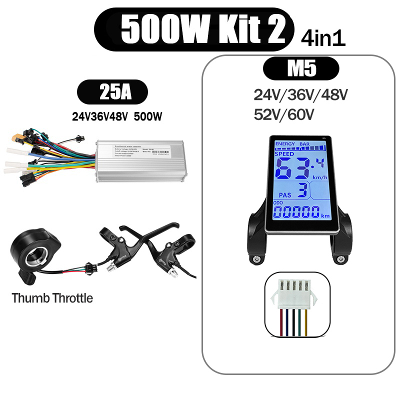 Kunray S6-61 S9-61 24-48V 250/350/500W BLDC Controller Kit with LCD Display Ebike Accessories