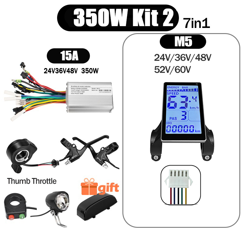 Kunray S6-61 S9-61 24-48V 250/350/500W BLDC Controller Kit with LCD Display Ebike Accessories