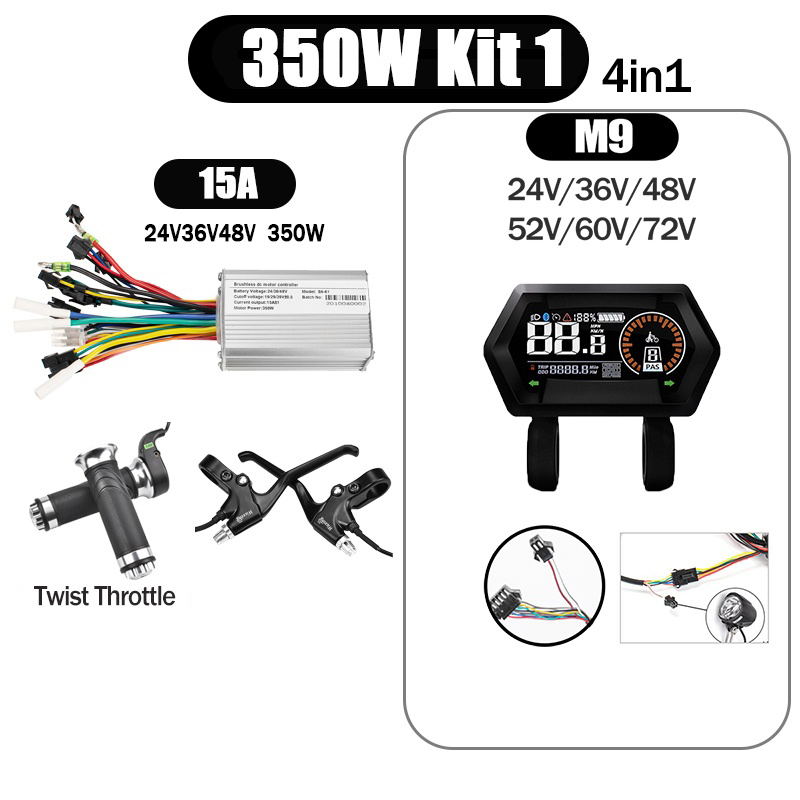 Kunray S6-61 S9-61 24-48V 250/350/500W BLDC Controller Kit with LCD Display Ebike Accessories