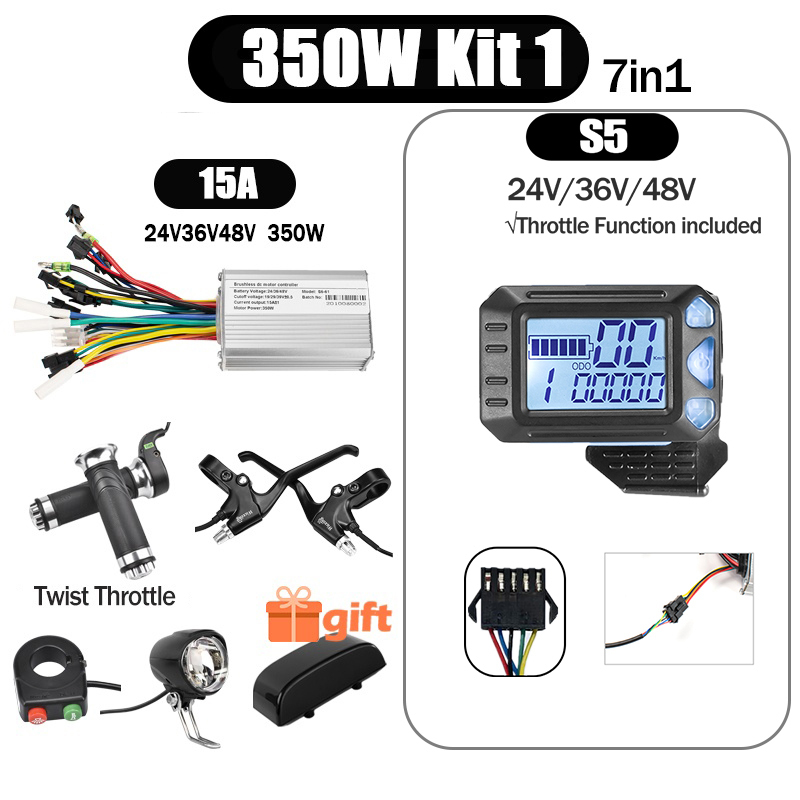 Kunray S6-61 S9-61 24-48V 250/350/500W BLDC Controller Kit with LCD Display Ebike Accessories