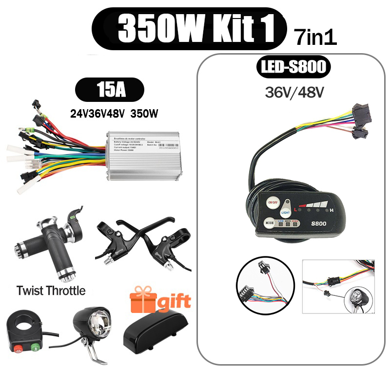 Kunray S6-61 S9-61 24-48V 250/350/500W BLDC Controller Kit with LCD Display Ebike Accessories