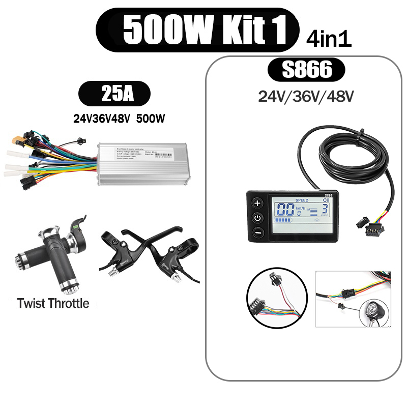 Kunray S6-61 S9-61 24-48V 250/350/500W BLDC Controller Kit with LCD Display Ebike Accessories