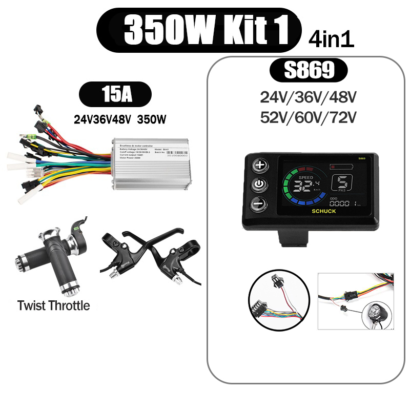 Kunray S6-61 S9-61 24-48V 250/350/500W BLDC Controller Kit with LCD Display Ebike Accessories