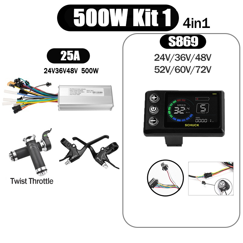 Kunray S6-61 S9-61 24-48V 250/350/500W BLDC Controller Kit with LCD Display Ebike Accessories