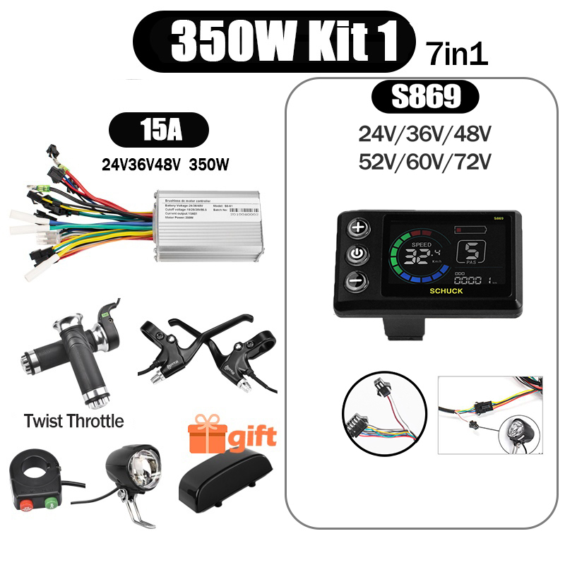 Kunray S6-61 S9-61 24-48V 250/350/500W BLDC Controller Kit with LCD Display Ebike Accessories