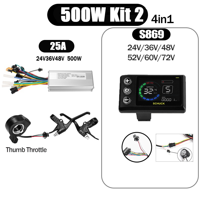 Kunray S6-61 S9-61 24-48V 250/350/500W BLDC Controller Kit with LCD Display Ebike Accessories