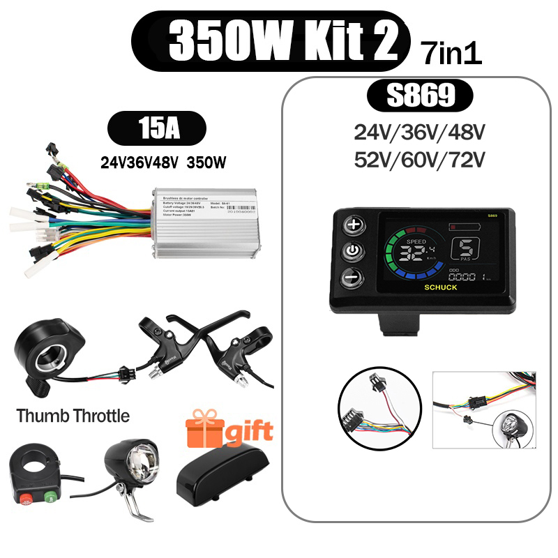 Kunray S6-61 S9-61 24-48V 250/350/500W BLDC Controller Kit with LCD Display Ebike Accessories